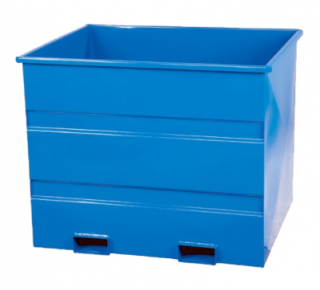 Výklopný kontejner pro otočné vidlice 1100 l, modrý
