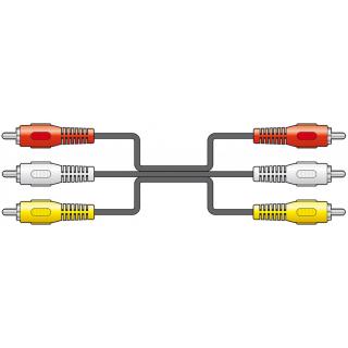 AV:link kabel 3x RCA samec - 3x RCA samec, 3m