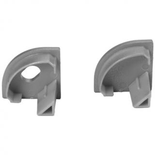 Eurolite plastové koncovky pro hliníkový rohový profil, stříbrné
