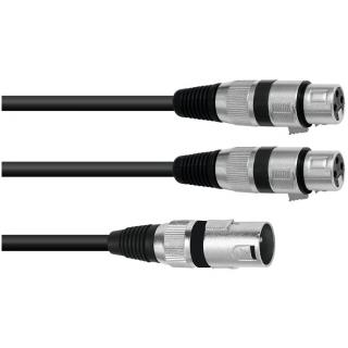 Kabel AC-18 XLR samec - 2x XLR samice, 1,5 m