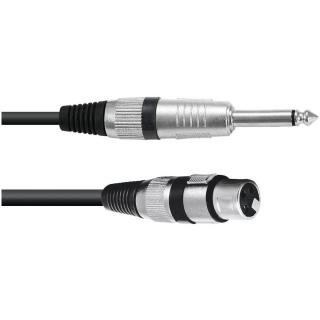 Kabel ACX-09 XLR samice - Jack 6,3 mono, 0,9 m