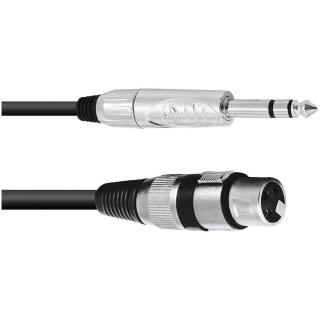 Kabel AXK-09 XLR samice - Jack 6,3 stereo, 0,9 m