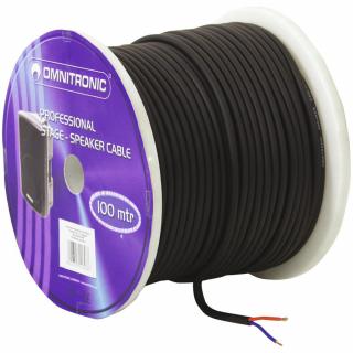 Kabel reproduktorový, 2x 1,5qmm, černý