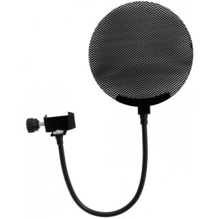 Mikrofonní plop filtr, kovový, černý