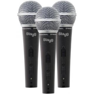 Stagg SDM50-3, sada dynamických mikrofonů
