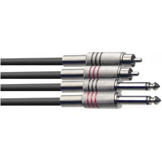 Stagg STC3PCM, 2x RCA - 2x Jack 6.3 mm, 3 m