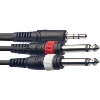 Stagg SYC2/MPS2P E, Y kabel, 3,5mm jack - 2x 6,3mm jack