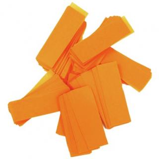 Tcm Fx pomalu padající obdélníkové konfety 55x18mm, neonové-oranžové, UV