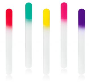 Pilník na nehty skleněný dlouhý, barevný