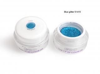 UV gellak barevný, blue glitter
