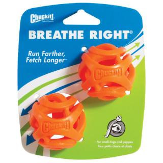 Míčky Breathe Right Small 5 cm – 2 na kartě (Aportovací míčky s patentovanou konstrukcí umožňující správné dýchání během hry)