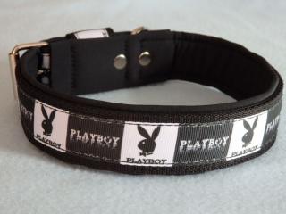 Nylonový obojek š.3 cm Playboy + softshell