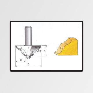 Tvarové frézy do dřeva 8x47,1x19mm P72004
