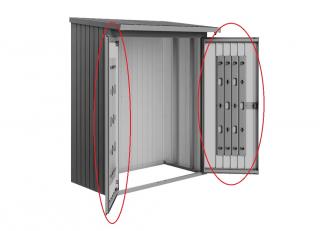 Biohort dveřní set pro WoodStock 150, šedý křemen metalíza