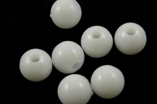 Akrylové korálky kulička bílá 6mm 10 kusů v balení
