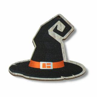 Halloween dřevěná dekorace klobouk 52mm