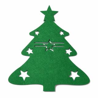 Vánoční dekorace na talíř stromeček zelený