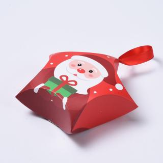 Vánoční papírová krabička hvězda Santa 12x12cm