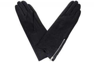 Dámské kožené rukavice prodloužené černé PRIUS Velikosť: L