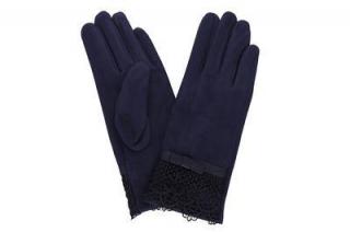 Dámské rukavice modré s krajkou PRIUS