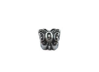 Korálek stříbrný motýlek z oceli G053