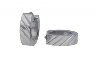 Náušnice kroužky stříbrné z oceli J362