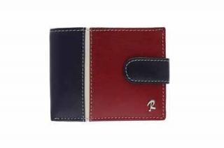 Pánská kožená peněženka ROVICKY modro - červená U344 s RFID