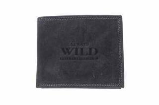 Pánská kožená peněženka WILD černá matná U328