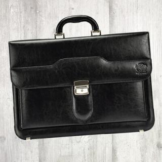 Pánská kožená taška černá GREGORIO B354BY