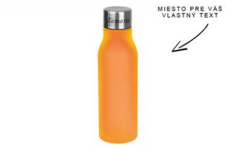 Plastová láhev s gumovým povrchem oranžová 550 ml