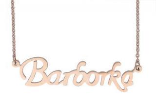 Řetízek z oceli se jménem BARBORKA rose gold