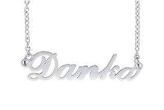 Řetízek z oceli se jménem DANKA stříbrný