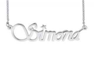 Řetízek z oceli se jménem SIMONA stříbrná