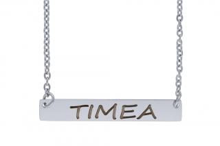 Řetízek z oceli se jménem TIMEA stříbrný G205