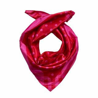 Šátek saténový (60x60cm) růžově červený T204