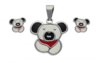Set šperků z oceli stříb. PEJSEK K251