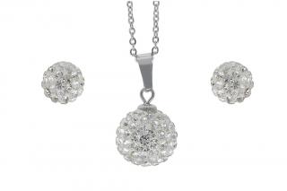 Set šperků z oceli stříbrný B080