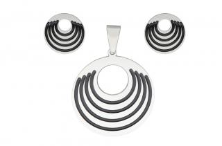 Set šperků z oceli stříbrný K214