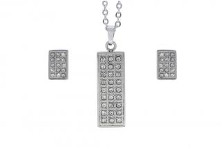 Set šperků z oceli stříbrný K300