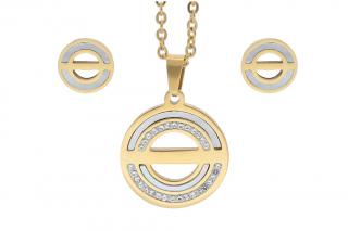 Set šperků z oceli zlatý K030