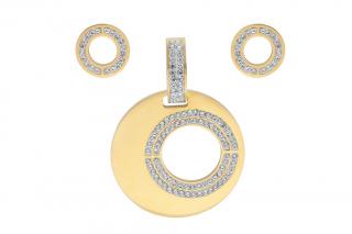 Set šperků z oceli zlatý K035