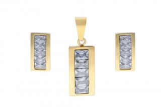 Set šperků z oceli zlatý K039