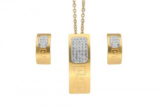 Set šperků z oceli zlatý K167
