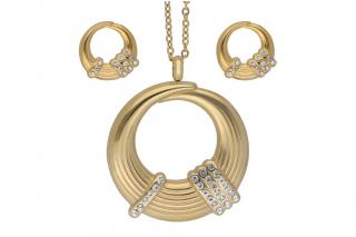 Set šperků z oceli zlatý K184