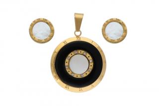 Set šperků z oceli zlatý K368