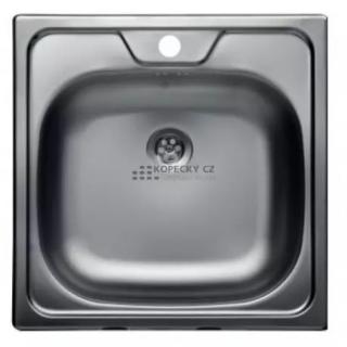 Sinks CLASSIC 480 1 dřez 480x480x155x0,5 3,5  výpusť,  mat