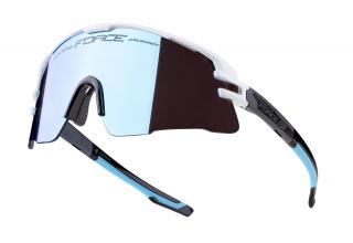 Cyklistické brýle FORCE AMBIENT bílo-šedo-černá, modré zrc. skla velikost: UNI, barva: bílá