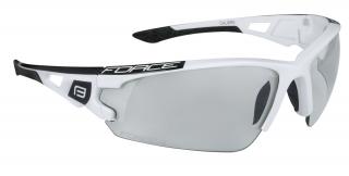 Cyklistické brýle FORCE CALIBRE bílé fotochromatická skla velikost: UNI, barva: bílá