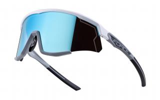 Cyklistické brýle FORCE SONIC bílo-šedé, modrá zrc. skla velikost: UNI, barva: bílá