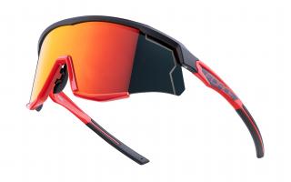 Cyklistické brýle FORCE SONIC černo-červené, červená zrc. skla velikost: UNI, barva: černá